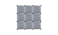 Slickblue 9-Cube Diy Plastic Closet Cabinet for Customizable Storage Solutions and Organization