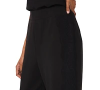 Vince Camuto Women's Lace-Trim Pull-On Ponte Pants