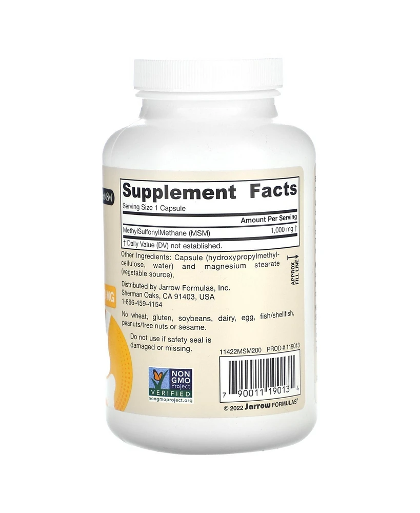 Jarrow Formulas Nutrition Msm 1 000 mg