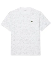 Lacoste Men's Robert George Floral Print Short Sleeve Crewneck T-Shirt