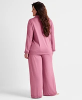 State of Day Women's Collared Knit Pajama Set, Xs-3X, Created for Macy's