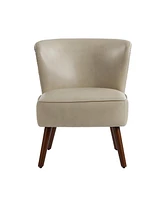 Hulala Home Silvester Mid-Century Modern Armchair with Solid Wood Legs