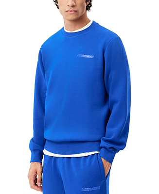 Lacoste Men's Double Face Crewneck Long Sleeve Logo Sweatshirt