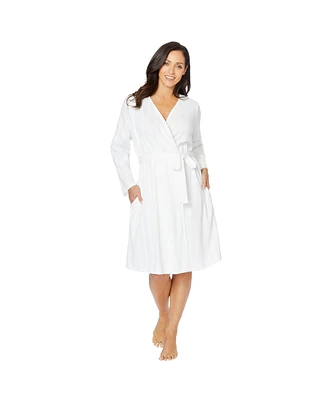 Only Necessities Women's Plus Size Pointelle Robe