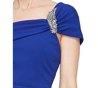 Alex Evenings Women's Embellished Ruched Gown