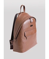 Furniq Uk Genuine Leather Backpack, Venous Pattern Brown