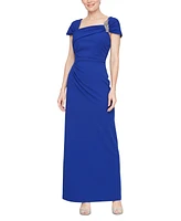 Alex Evenings Petite Scuba-Crepe Cap-Sleeve Dress