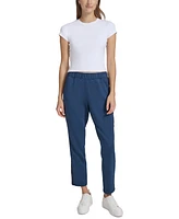 Andrew Marc Sport Women's Scuba Satin-Trim Slim-Leg Pants