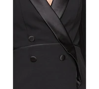 Alex Evenings Women's Contrast-Trim Tuxedo Jacket