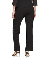 Alex Evenings Women's Straight-Leg Pull-On Tuxedo Pants