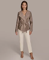 Donna Karan New York Women's Textured Tie-Front Wrap Jacket