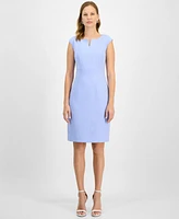 Kasper Women's V-Neck Sleeveless Sheath Dress, Petite & Regular Sizes