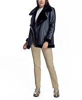 Julia & Stella by Maximilian Women's Oversized Motorcycle Jacket