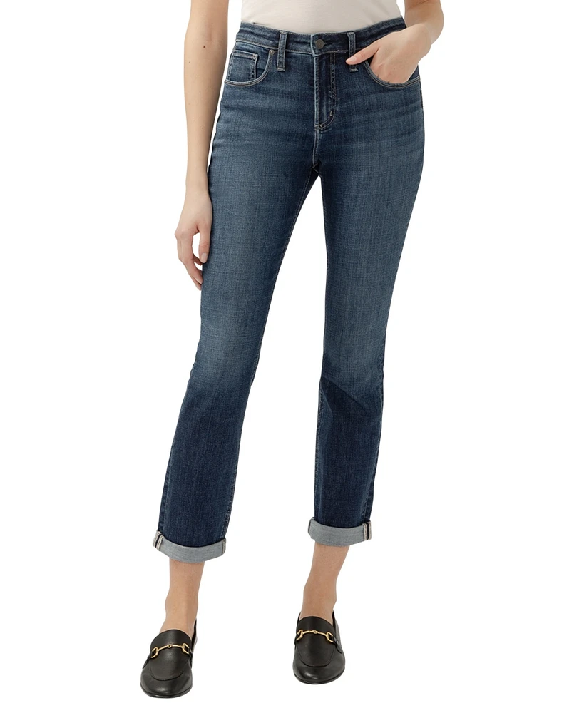 Silver Jeans Co. Women's Beau High Rise Slim Leg Luxe Stretch