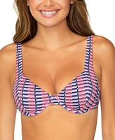 Raisins Juniors' Full Moon Geo-Print Underwired Bra Top