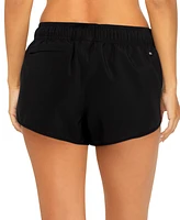 Raisins Juniors' Laguna Drawstring Side-Slit Board Shorts