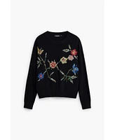 Desigual Women's Embroidered flower sweatshirt