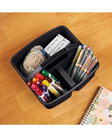 ECR4Kids 3-Compartment Storage Caddy, Grey, 6-Pack
