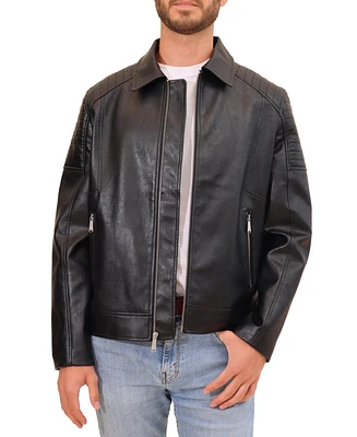 Bagatelle Homme Men's Quilted Faux Leather Jacket