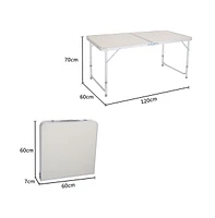 Slickblue Portable Multipurpose Folding Table in White – Versatile and Convenient Table for Indoor and Outdoor Use, Ideal for Events and Everyd