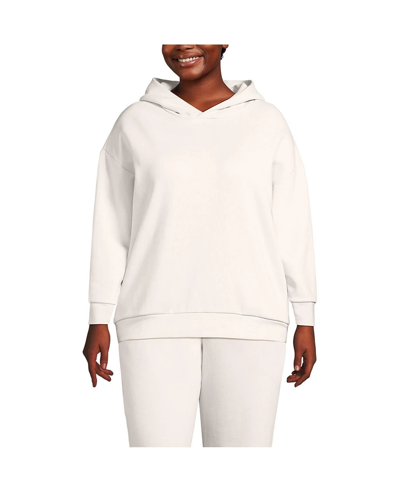 Lands' End Plus Serious Sweats Oversized Long Sleeve Hoodie Sweatshirt