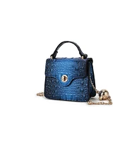 Mkf Collection Luxe Croc-Embossed Mini Satchel with Chain Strap by Mia K