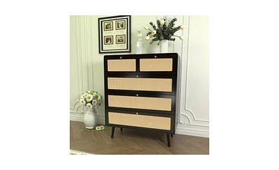 Slickblue Wood Storage Chest with 4 Drawers – Stylish and Functional Organization Solution for Home Decor and Efficient Storage