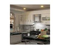 Iktch Inch Wall Mount Range Hood with 900 Cfm, Stainless Steel Backsplash