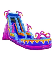 JumpOrange 19' Mystery Jungle Commercial Grade Water Slide with Detachable Deep Pool for Kids and Adults (with Blower), Outdoor Indoor, Wet Dry Use, T