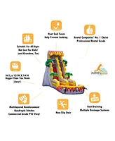 JumpOrange 19 T-Rex Commercial Grade Water Slide with Splash Pool for Kids and Adults (with Blower), Outdoor Indoor, Wet Dry Use, Tall Inflatable