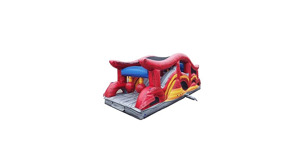 JumpOrange Shadow Obstacle Course Bounce House Inflatable for Kids and Adults with Blower, Commercial Grade, Pop Ups, Outdoor Indoor, Rental Quality