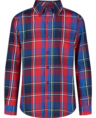 Tommy Hilfiger Toddler and Little Boys Saturated Long Sleeve Plaid Shirt