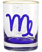 Culver Virgo Zodiac Double Old-Fashioned Glass, Set of 2