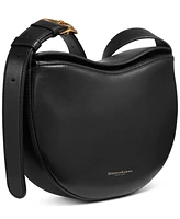 Donna Karan Valley Stream Leather Buckle Crossbody with Adjustable Strap