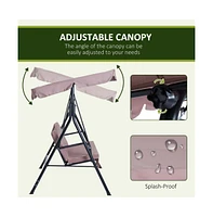 Slickblue 3-Seat Patio Swing Chair – Stylish Outdoor Swing for Relaxation, Durable Design for Backyard Comfort