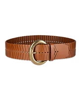 Sam Edelman Women's Wide Width Laced Woven Leather Belt