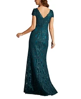 Tadashi Shoji Women's Garwood Sequin Embroidered Gown