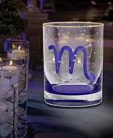 Culver Scorpio Zodiac Double Old-Fashioned Glass, Set of 2