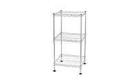Slickblue 3-Tier Steel Wire Shelving Tower – Compact Storage Rack for Kitchen, Bathroom, and Small Spaces