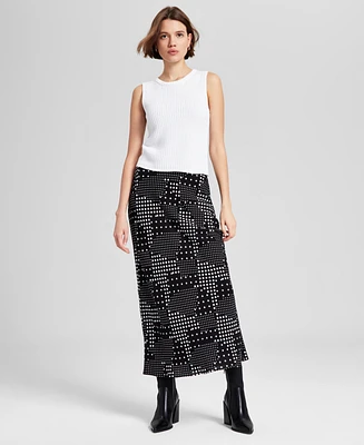 And Now This Women's Printed Maxi Slip Skirt, Exclusively at Macy's