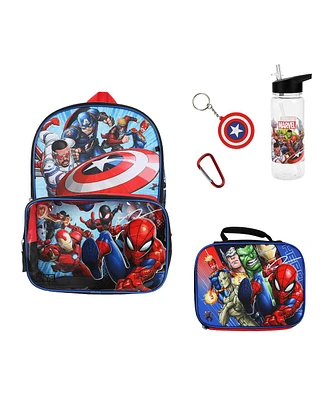 Marvel Multiverse 5-Piece Backpack & Lunchbox Set With Water Bottle