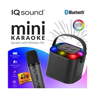 Supersonic Mini Bluetooth Karaoke Speaker with Wireless Mic - White