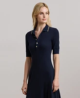 Lauren Ralph Women's Cotton-Blend Polo Dress