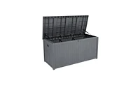 Slickblue Outdoor Garden Plastic Storage Deck Box - Lockable, Waterproof Chest