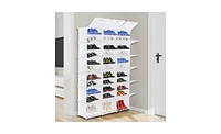 Slickblue 12-Tier Portable 72 Pair Shoe Rack Organizer 36 Grids Tower Shelf Storage Cabinet Stand Expandable for Heels, Boots, Slippers