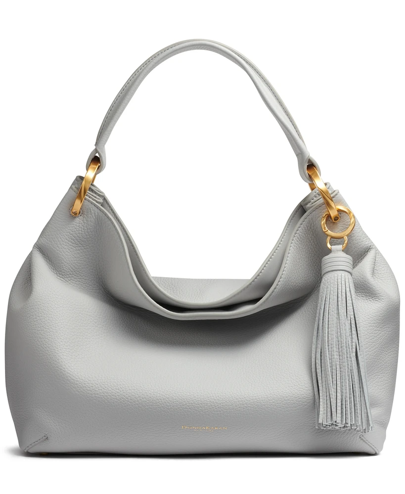 Donna Karan New York Glenwood Leather Shoulder with Tassel Detail