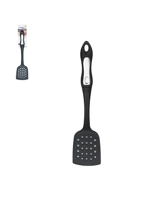 Hamilton Beach Slotted Spatula Turner Hard Plastic Heat-Resistant 14in Soft-Touch Ergonomic Handle Heavy Duty, Spatulas Turner for Vegetables & Flippi