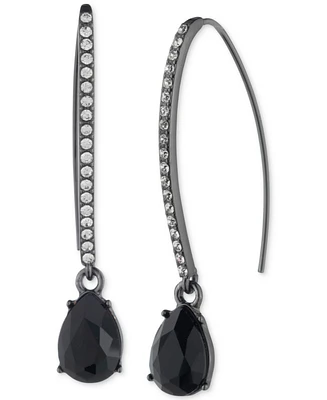 Givenchy Stone & Pave Dangling Pear-Shape Polished Threader Earrings