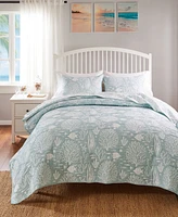 Greenland Home Fashions Marina Woven Jacquard Reversible -Pc. Coverlet Set