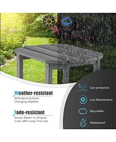 Inolait 18 Inch Weather Resistant Side Table for Garden Yard Patio
